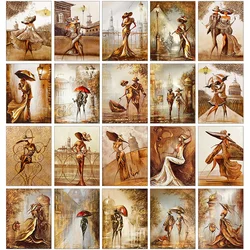 5D Diy Diamond Painting Elegant Women Romantic Couple Diamond Mosaic Cross Stitch Set Rhinestone Art Decoration Wall Gift