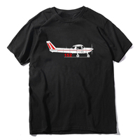 Hot Sale Fashion Cotton Print Men's Aeroclassic PPL Pilot Cessna 152 Aircraft Inspired Breathable Tees