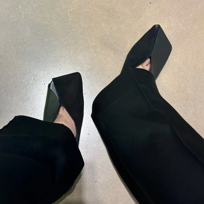 Square Toe Cut Out Mules Women Sandals 2026 Summer Closed Toe Outdoor Sexy Half Slippers Casual Black Office Lady Shoes
