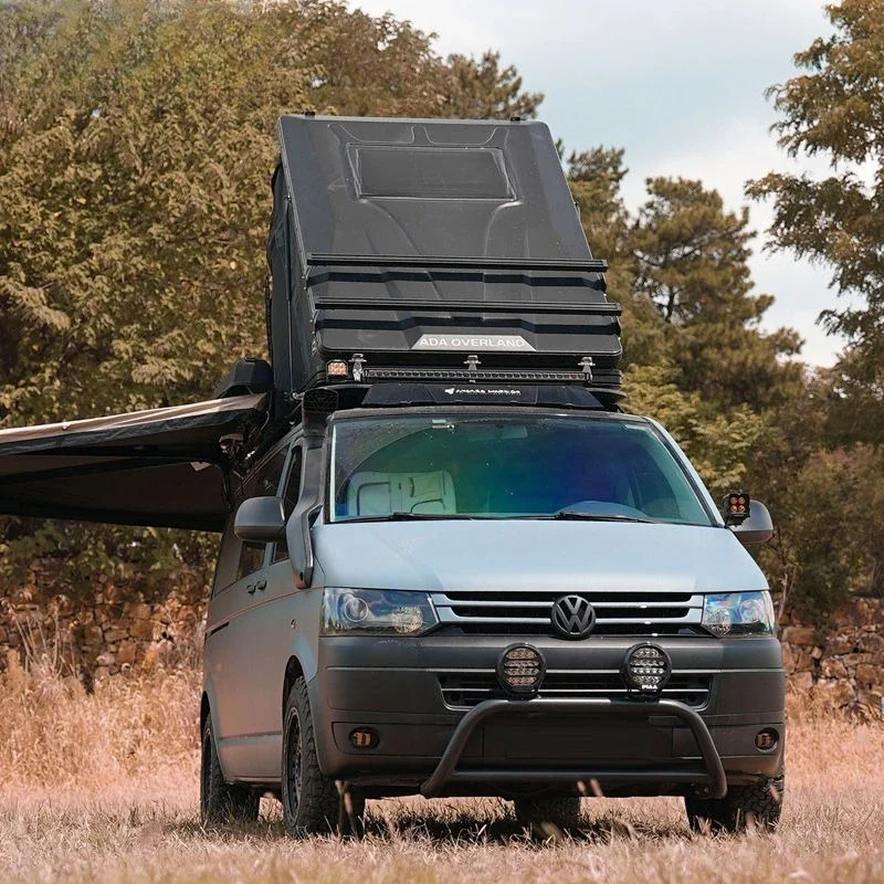 Fully automatic outdoor self-driving tour off-road hard shell top, ultra-thin camping aluminum alloy triangular tent
