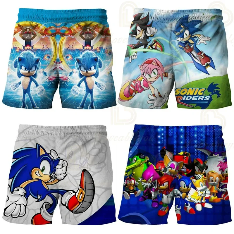 3D-Druck Mode Kinder Hosen S-Sonici Shorts Kinder Sommer Beachwear Badehose Badeanzüge Strand Shorts Hosen