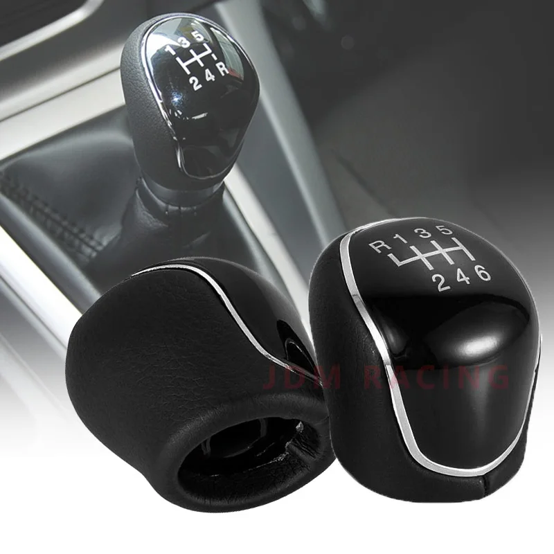5/6 Speed Car Leather Gear Shift Knob for Ford Mondeo 4 Mk4 Focus S-Max C- Max Kuga Galaxy Shifter Lever Arm Headball Car Access