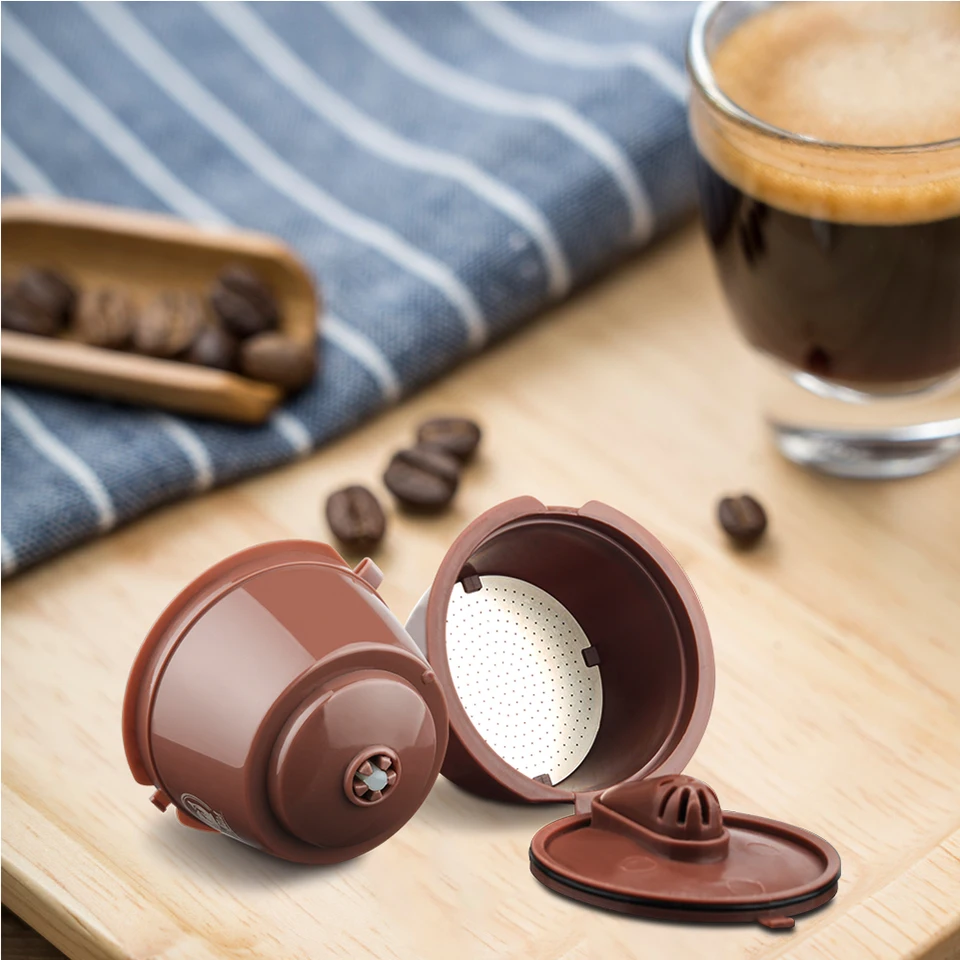 Herbruikbare koffiecapsules, compatibel met Nescafe Dolce Gusto koffiemachine, BPA-vrije navulbare koffiefilters koffiepads K-Cups (10x normale bekers