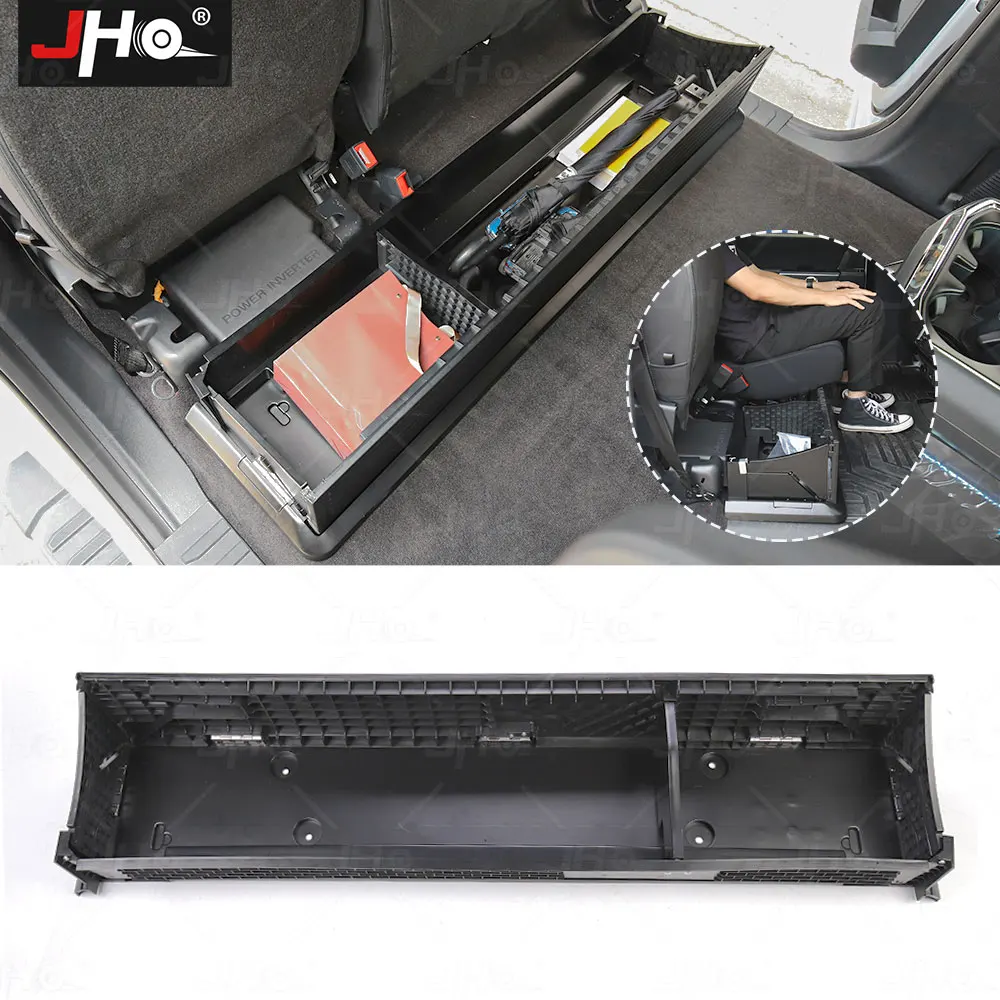 

JHO 4-Door Pickup Storage Organizer Accessories Rear Row Underseat Storage Box Folding For Ford F150 2021