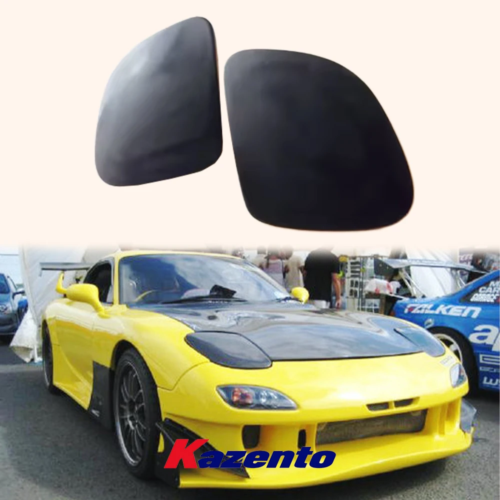 

For Mazda RX-7 FD RX7 FD3S OEM FRP Unpaint Front Bumper Headlight Covers Pair