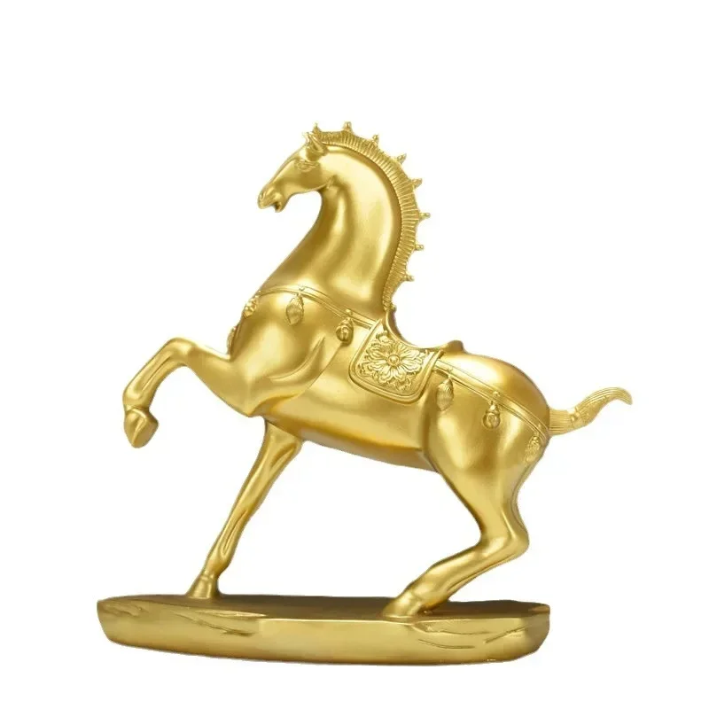 Chinese Style Tang Horse Statue Home Decoration Accessories Resin Living Room Decor Modern Horse Sculpture Luxury Decor