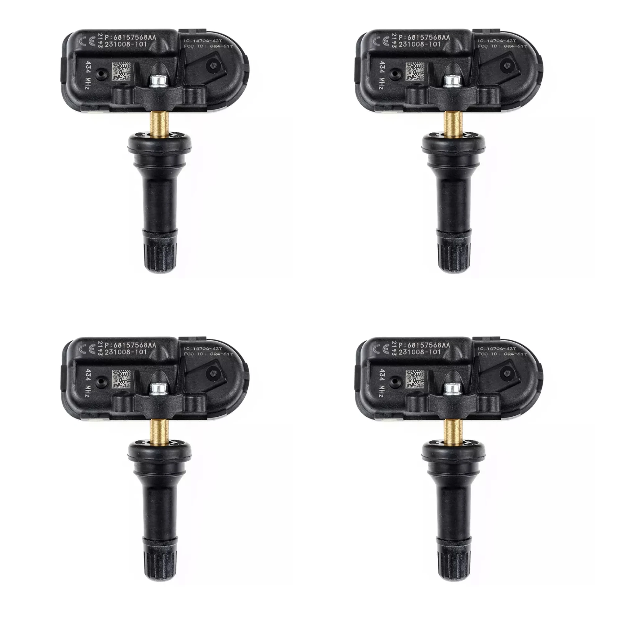 

4PCS Tire Pressure Monitor Sensor TPMS 68157568AA For JEEP CHEROKEE RAM 1500 2500 3500 433MHz