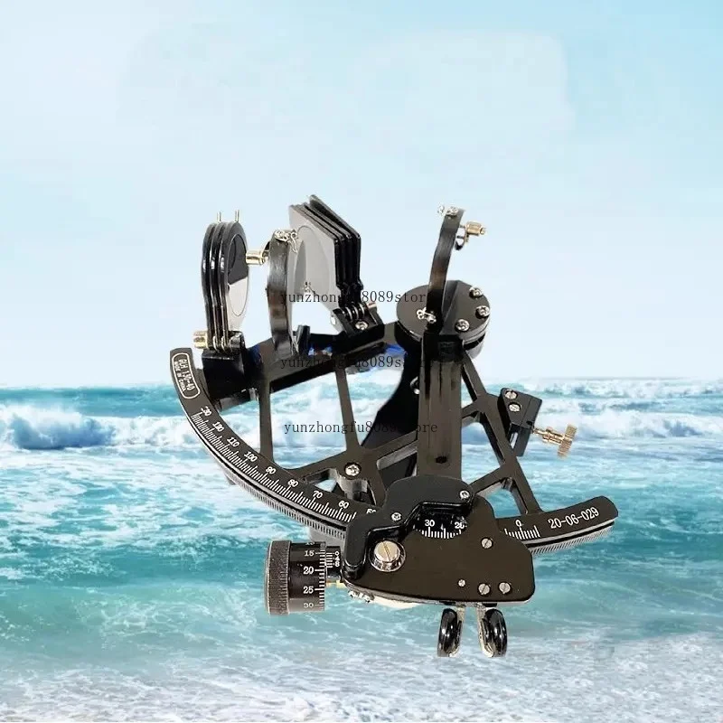 Marine Sextant GLH130-40 Copper Marine Navigational Navigator with Light 370331 Measuring Range -5 Degree-130 Degree