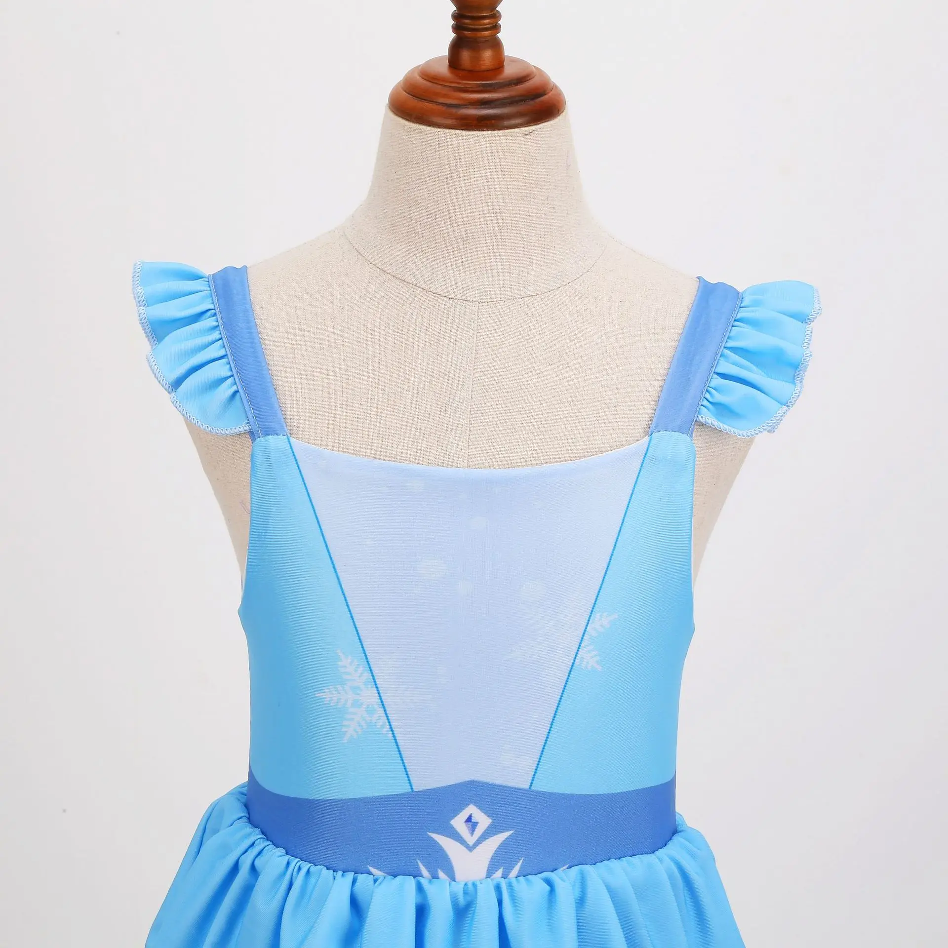Kinder Mädchen Eis-Schnee-Prinzessin Strand-Badeanzug Einteiliger Bikini Sommer-Badebekleidung 2-10 Jahre Urlaub Pool Cosplay Outfit – Detail 4