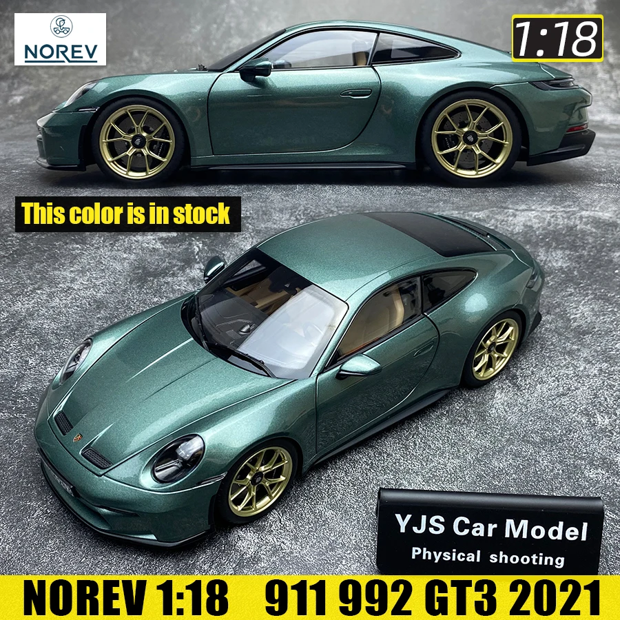 

NOREV diecast model 1:18 911 992 GT3 2021 Malachite Green metallic metal car model ornament Collection
