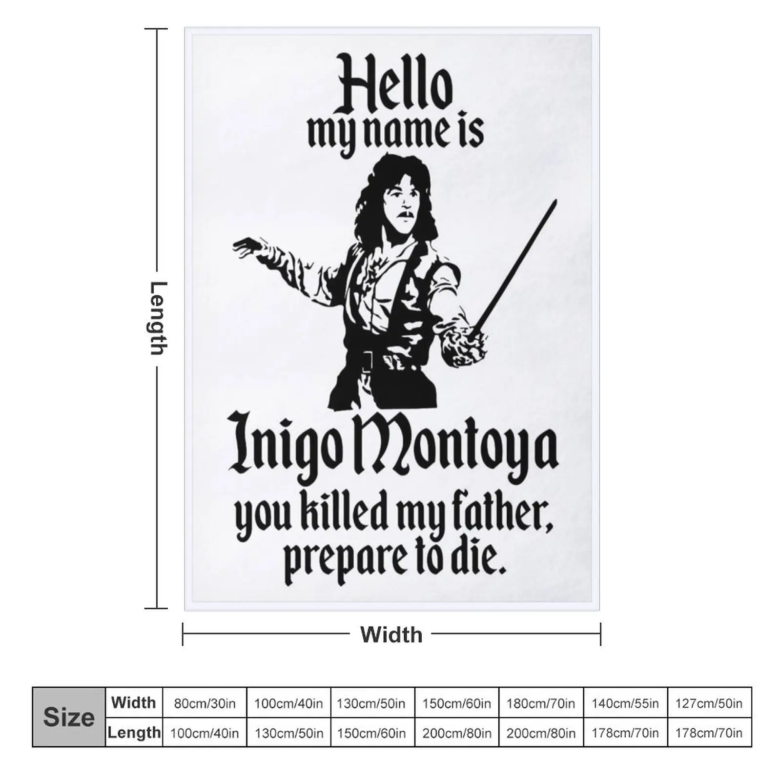 Hello my name is Inigo Montoya Throw Blanket valentine gift ideas Soft Plush Plaid Blankets For Bed Flannels Blankets