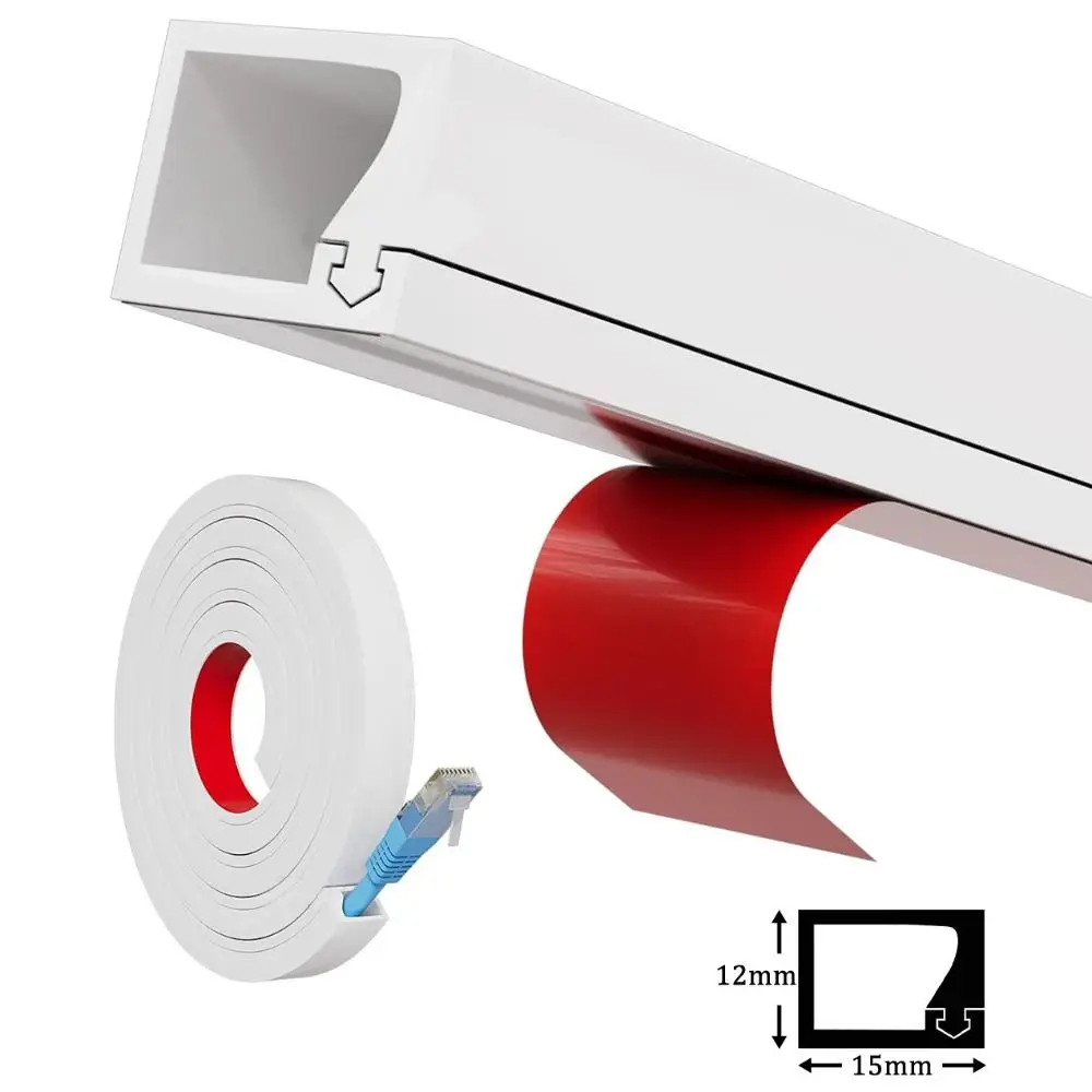 1/3 Meters Self-Adhesive Cord Management Channel Flexible Material Anti-Extrusion Floor Cord Organizer Cover Anti-Step
