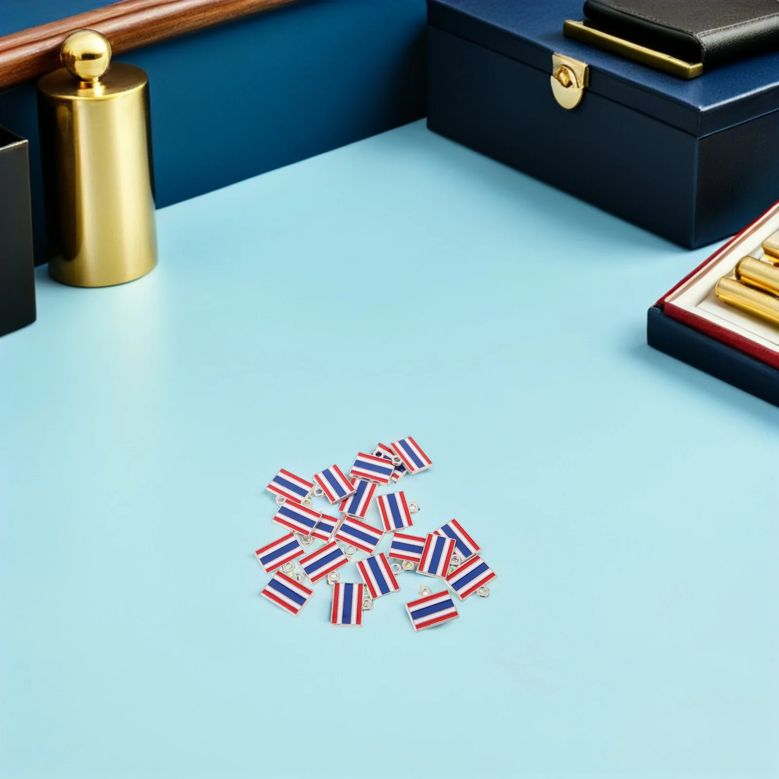 

20pcs Thailand Flag Hanging Charm Pendants For Jewelry Making Vintage Alloy Diy Charms Necklaces Bracelets Anklets Keychains