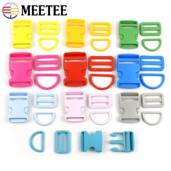 2/5/10Sets Meetee 32/38mm Plastic Buckle D Ring Bag Strap Release Buckles Tri-Glide Slider Clasp Webbing Hook DIY Accessories