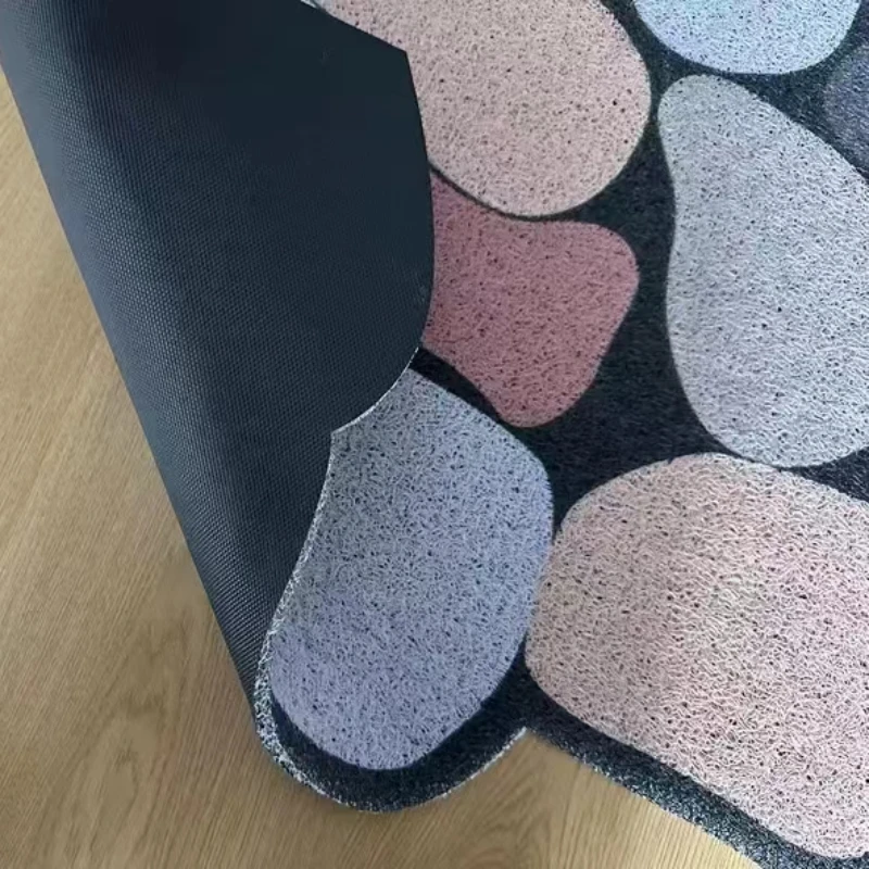Pebble Coil Doormat, Can Be Cut Freely, PVC Wire Ring Outdoor Door Mat, Entrance Decorative Floor Mats, Dust Removal