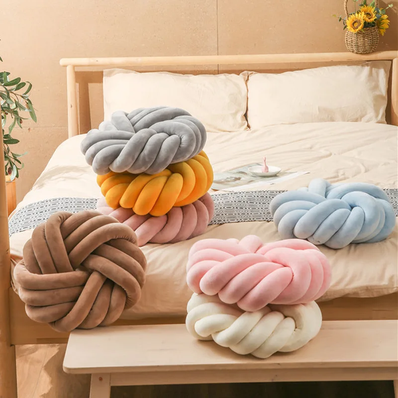 Kussen Met Drie Strengen Touw Vastgebonden Aan Een Bal Ronde Sofa Fauteuil Lui Zitkussen Kantoorkussen Futon Kantoorkussen