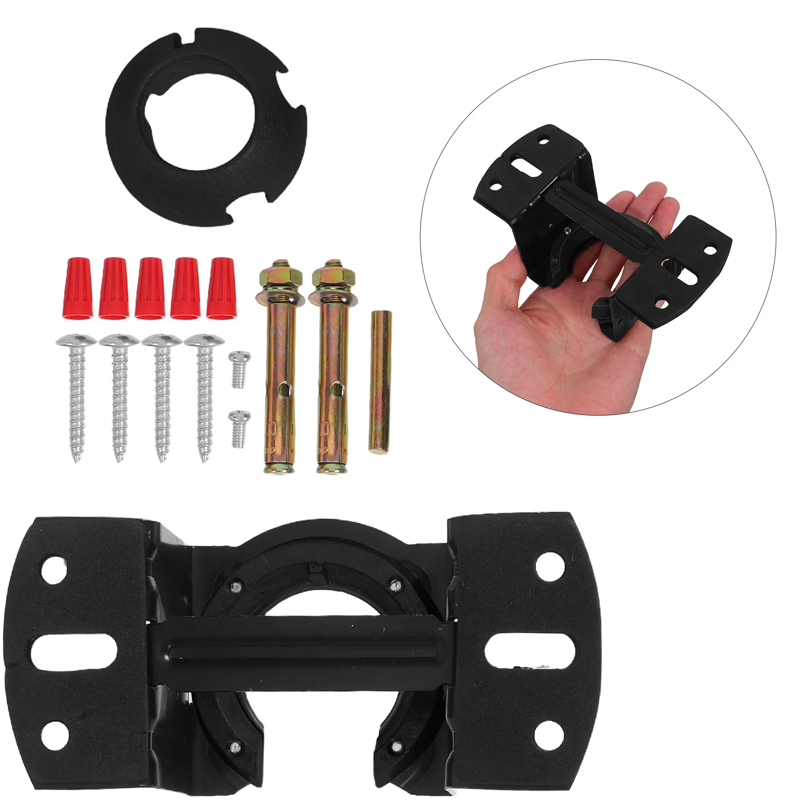 

1 Set Ceiling Fan Mounting Bracket Iron Ceiling Fan Hanging Kit For Sloped Ceilings Garage Fans Stable Support Plate Universal