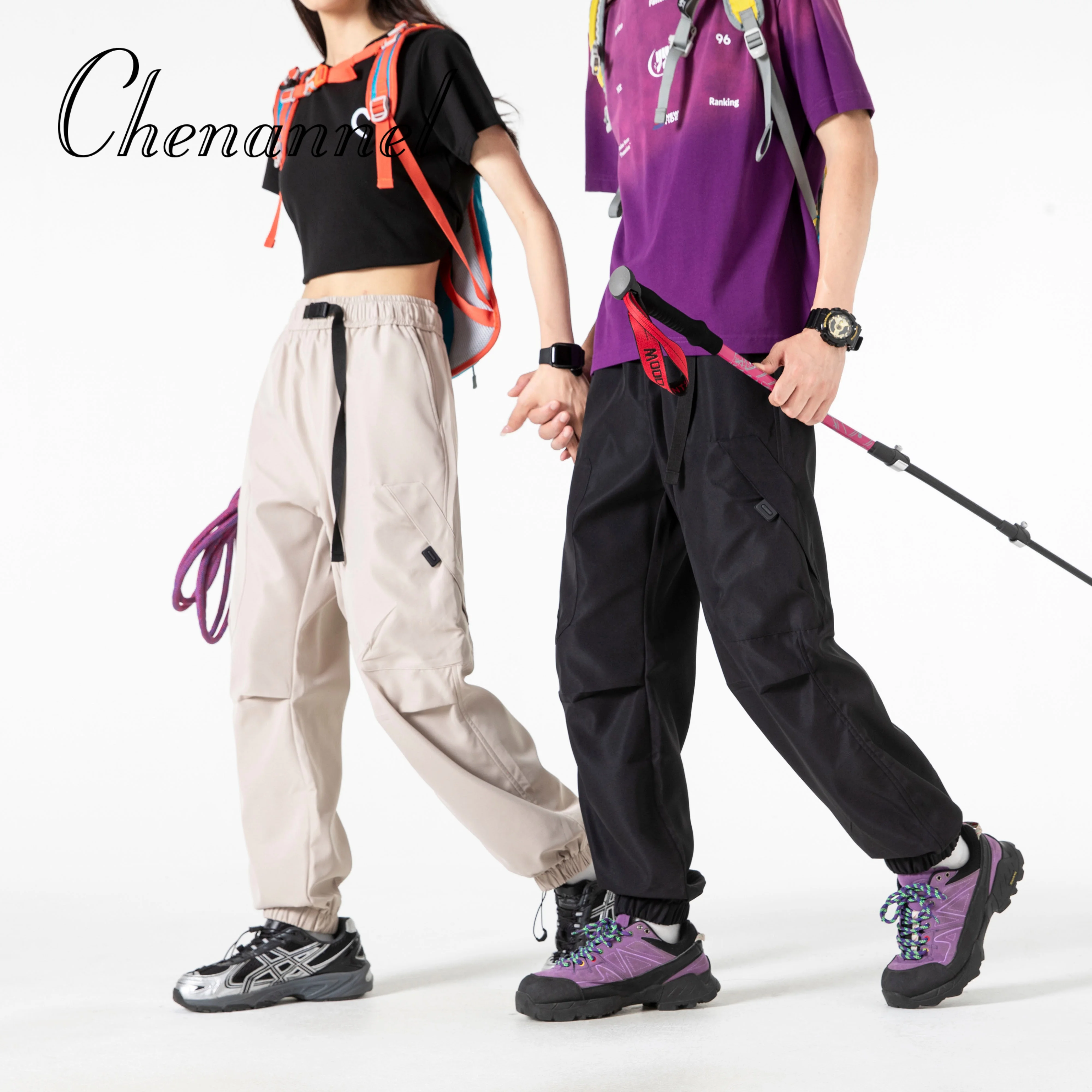 

Spring and autumn casual pants men's straight leg loose American high street paratrooper workwear pants, fashionable long pants