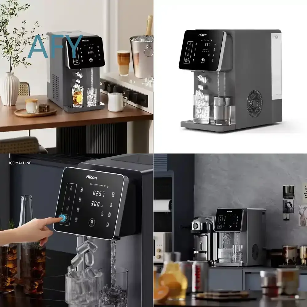3-in-1 Ice Maker and Water Dispenser for Home Use Instant Heating Cooling Countertop Water Cooler with Large Capacity Energy