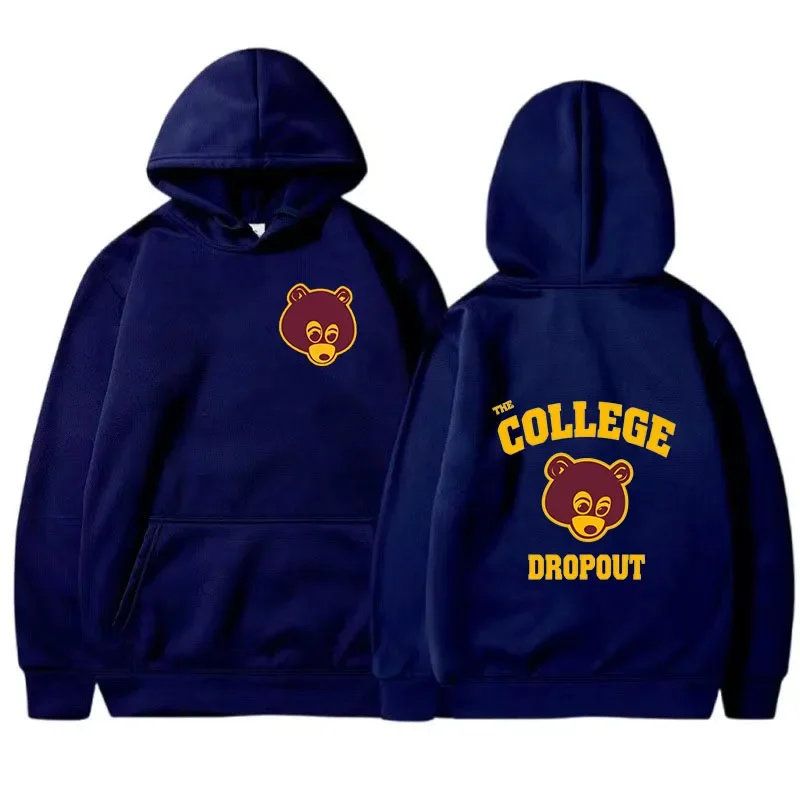 Best Famous Kanye West The College Dropout Graphics Hoodie Men Women\'s Hip Hop Rap Vintage Sweatshirt Male Casual Hoodie