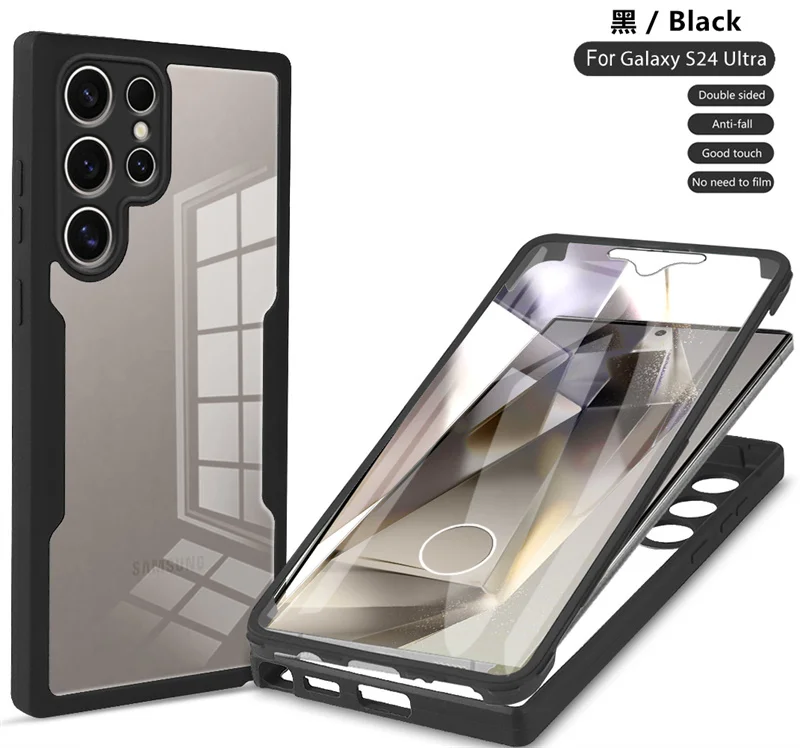 For Samsung S24 Ultra Case Innovative Buckle Design 360 Full Protection Double Sides Cover Case for Samsung Galaxy S24 Ultra 5G image 2