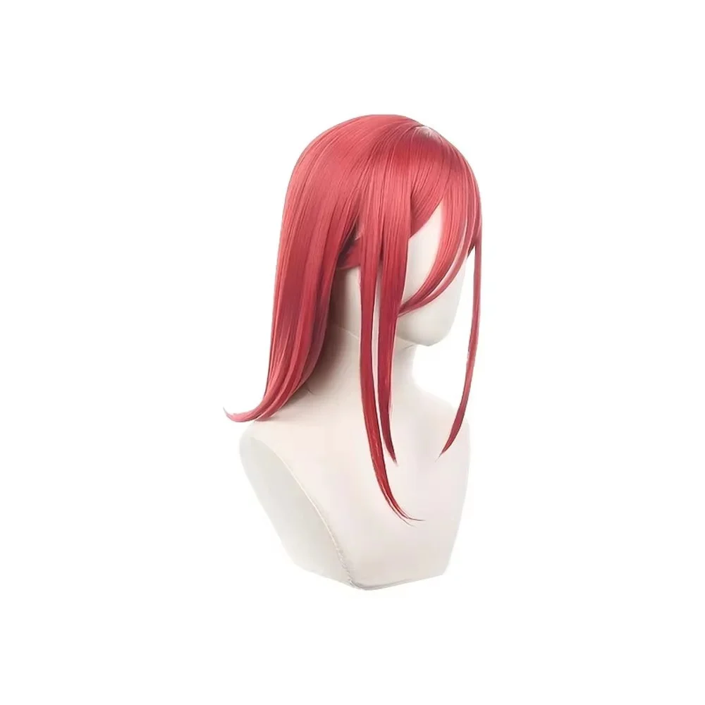 Big Red Gradient Wig Side Plait Long Straight Synthetic Hair For Girl Woman Cosplay Party Halloween Photo Styling Sale