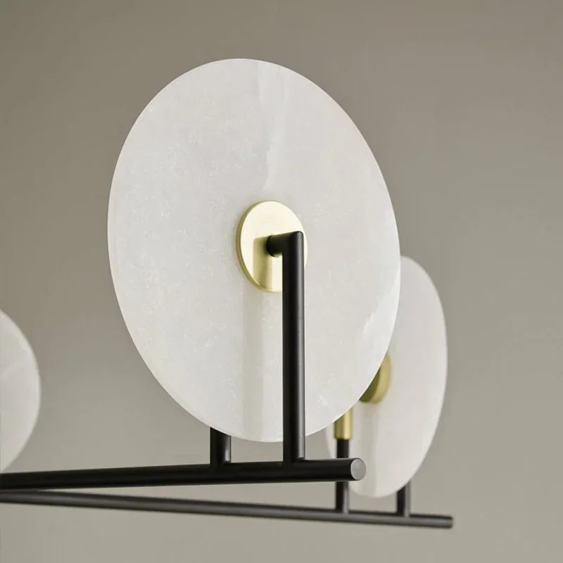 Luxury Marble Chandelier Living Room Main Lamp Nordic Black Minimalist Branch Dining Room Bedroom New Chinese-style Chandelier