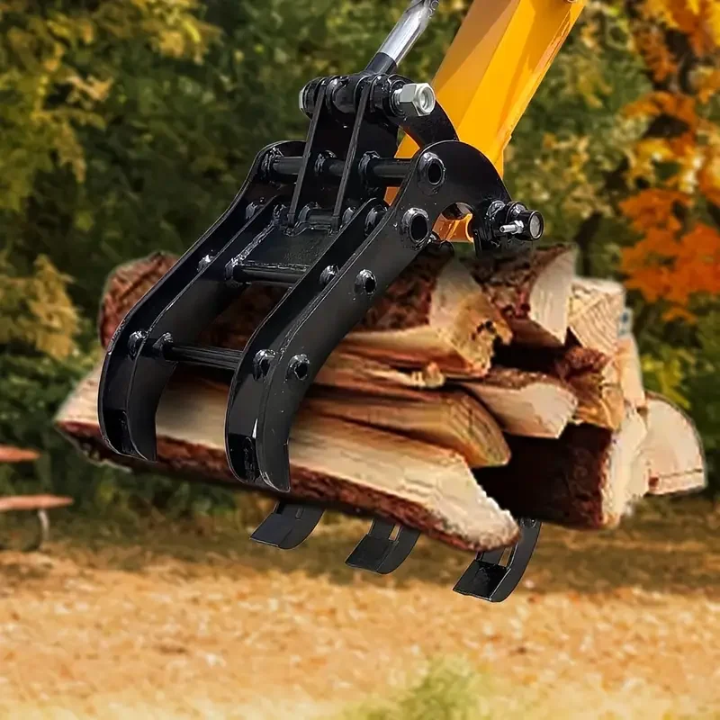 Mechanical Clamp Log Grapple Wood Log Grabber For Mini Excavator