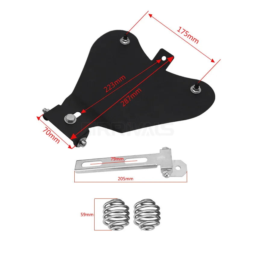 Steel Motorcycle Solo Seat Mount Kit Seat Springs Clip Bracket Mounting For Harley Sportster 48 XL 883 1200 Bobber Chopper