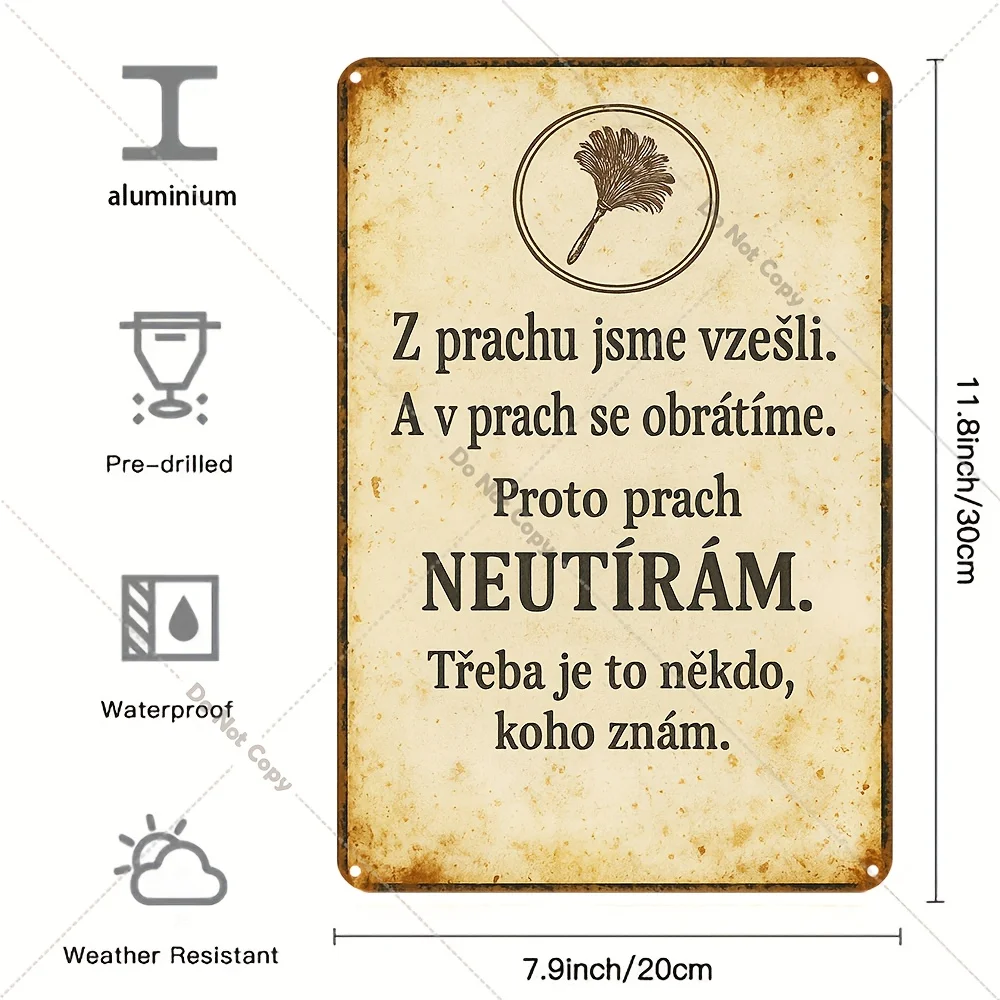 2D Flat Design, 1-Piece Tin Sign 20X 30cm |   Aluminum Wall Decoration |   Retro Style Suitable for Homes, Restaurants, Cafes, Garages |   Interesting Quotes/Life Mottos |   2D Flat Design, Perfectly Suited for Interior Decoration, 2D Flat Effect.