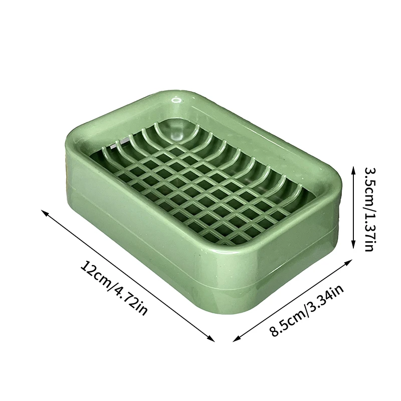 クリエイティブグリッドソープ皿、厚手の二重層排水、バスルームランドリーラック、収納ラック