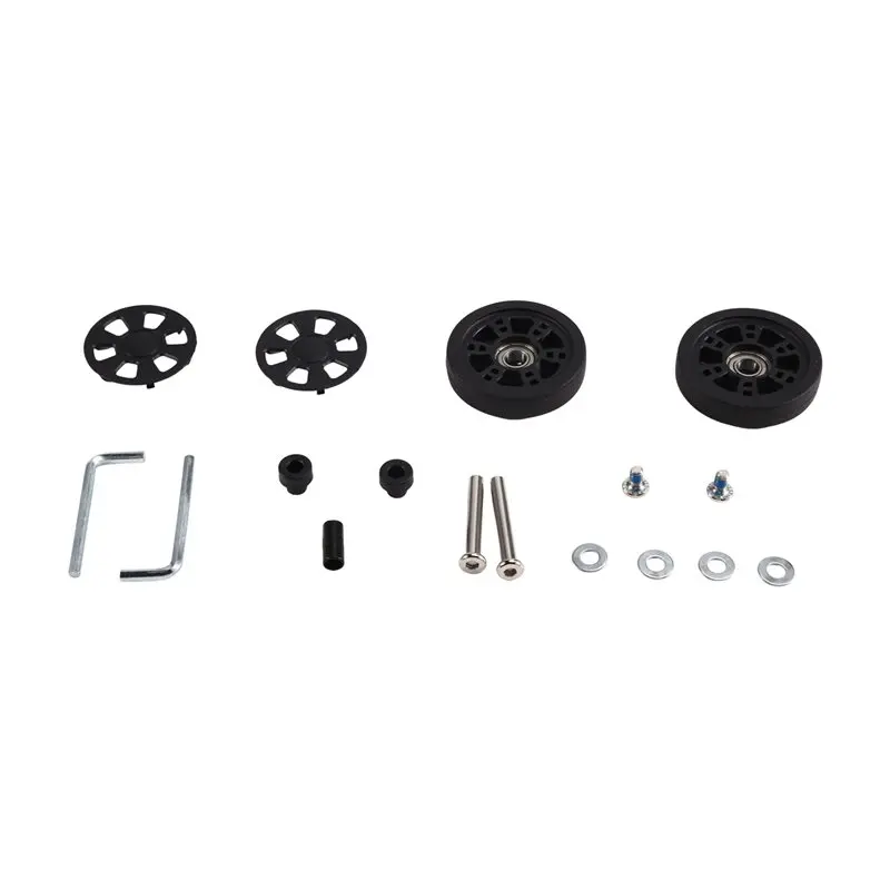 ABEZ 2PCS Luggage Wheels Replacement 55X12mm With Low-Noise Rolling Bearing For Replacement Travel Suitcase Caster Black