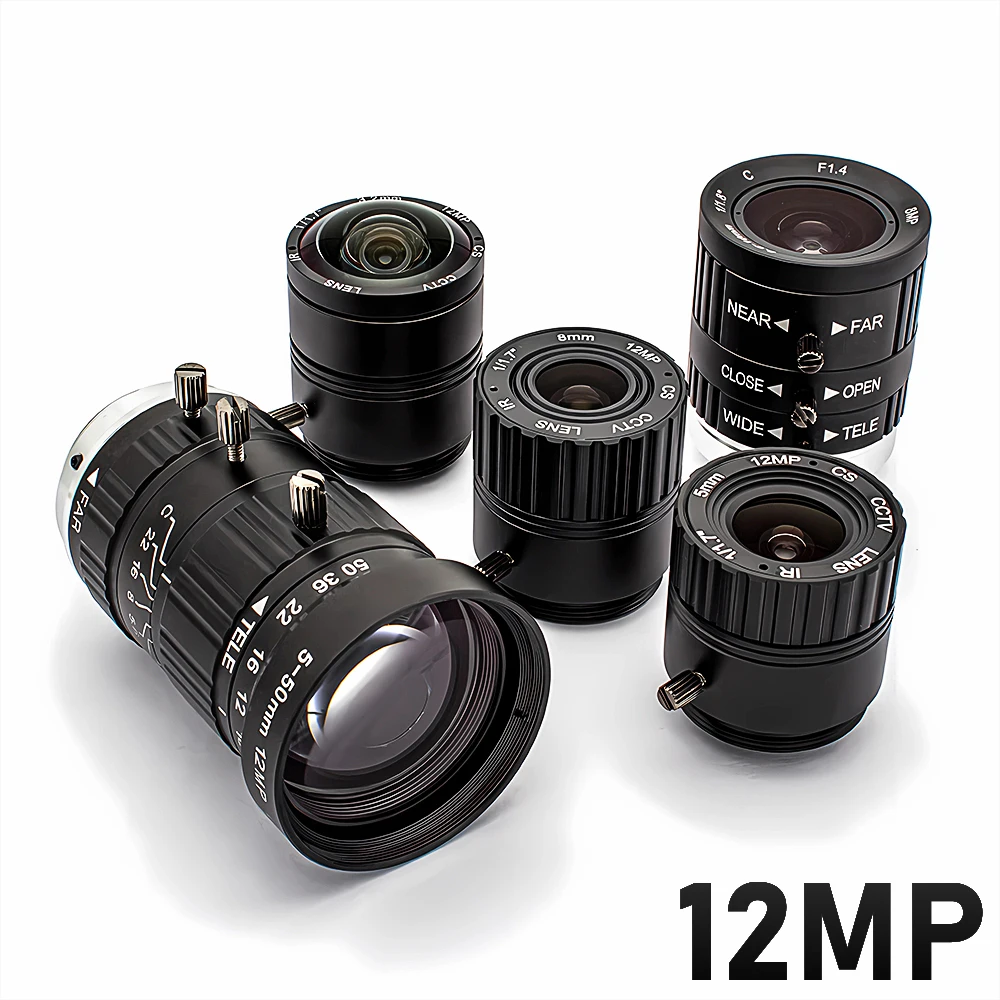 WGWK 4K 12MP CS Mount CCTV Lens 1/1.8