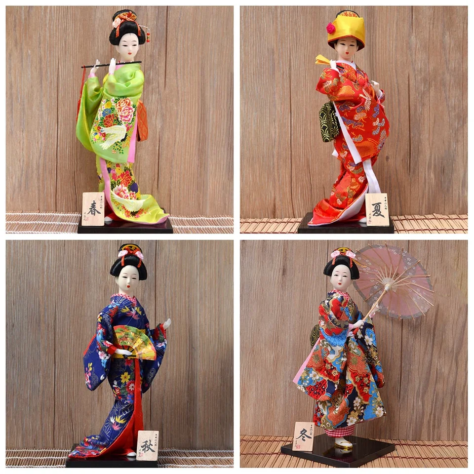 30 センチメートル伝統的な日本芸者置物彫像日本着物人形の装飾品