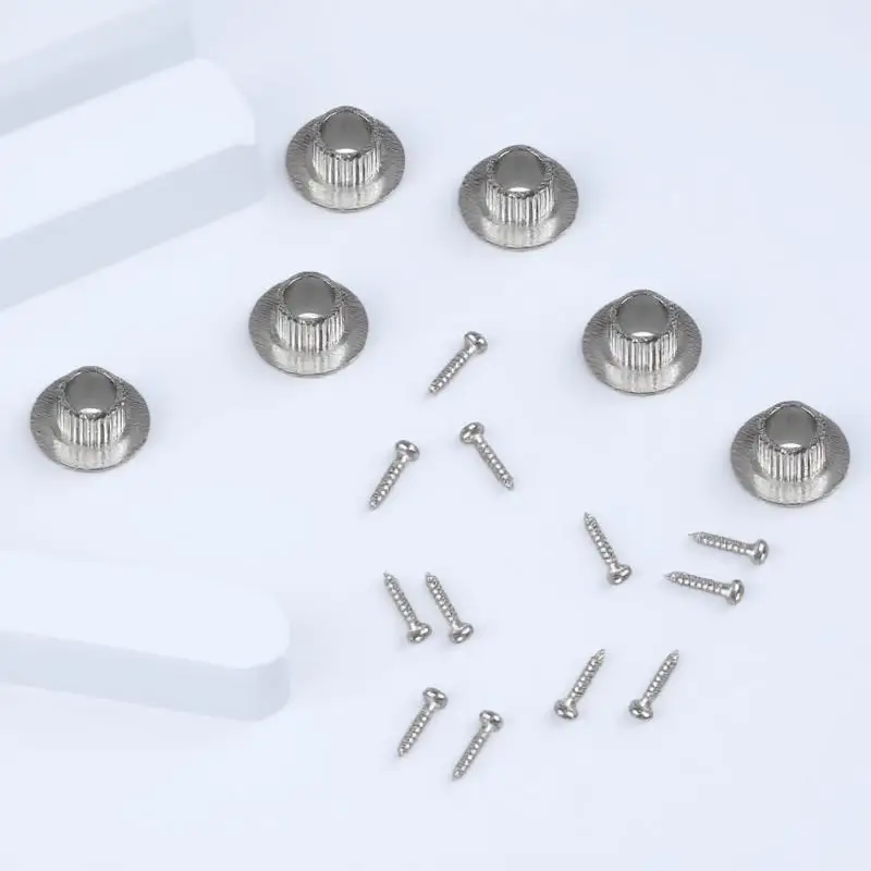 

2 Sets Semiclosed Guitar Tuner Bushing Adapter Ferrules Conversion Wood Folk Guitar Machine Heads Replacement Mounting Screws