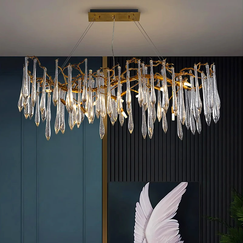 home decorationPendant lights, luxury crystal living room chandelier, dining room Pendant lamp, ceiling light, indoor lighting