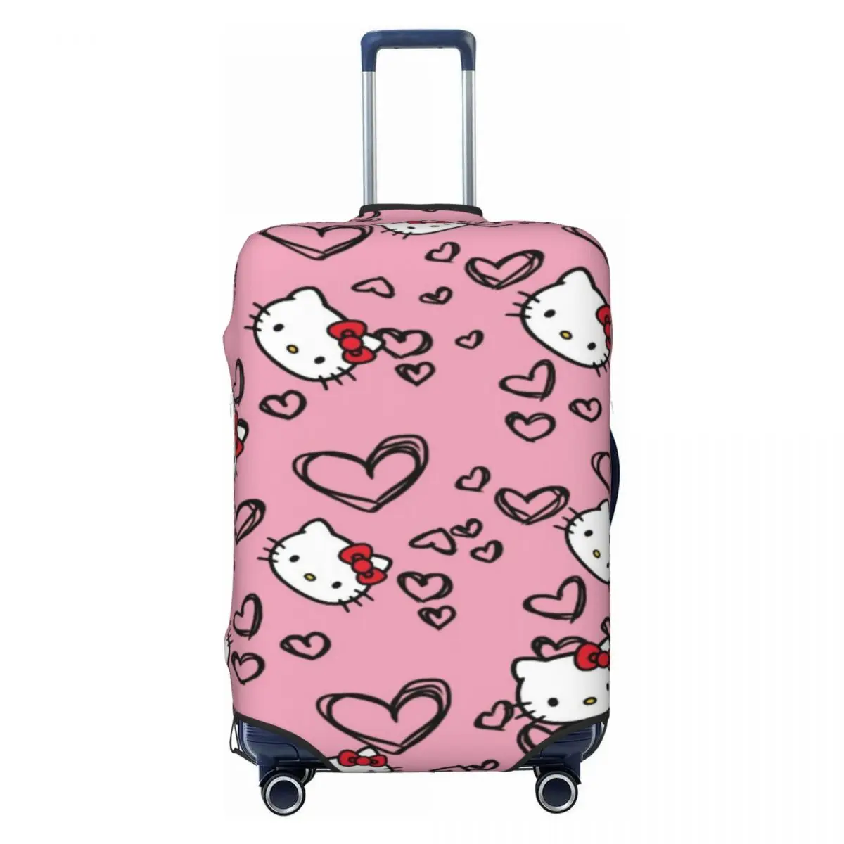 

Чехол для чемодана с рисунком Hello Kitty, модный защитный чехол для чемодана, подходит для чемоданов 18-32 дюймов