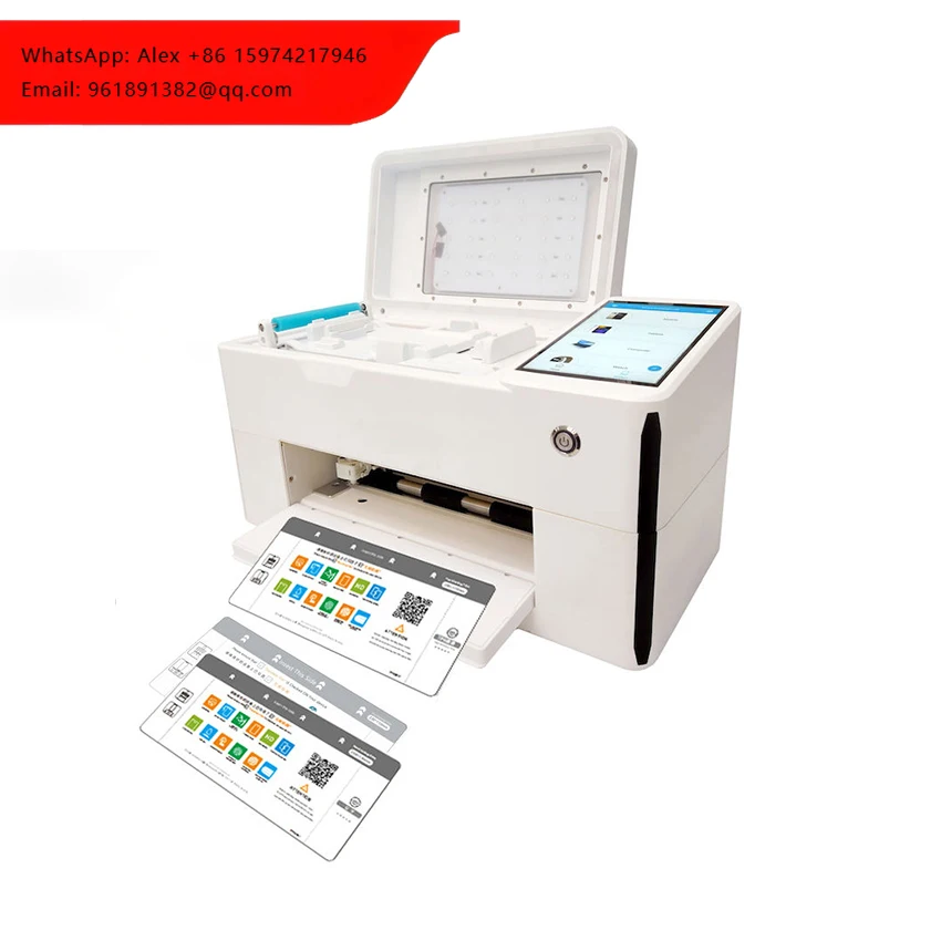 

No Middle Line Automatic Film Laminating TPU PC Hydrogel Mobile Film Cutting Machine 0.1mm Accuracy 500mm/s Speed For IPhone