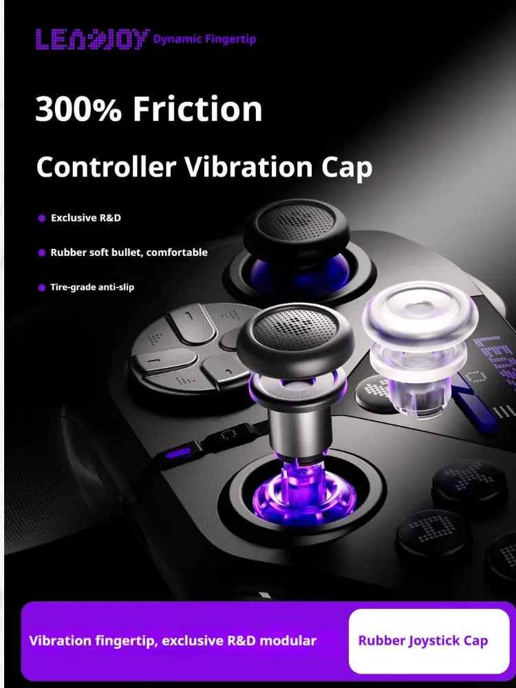 Oficjalny zestaw akcesoriów do kontrolera Leadjoy Xeno plus: specjalne joysticki, dynamiczne nakładki na joysticki nr 1 i nr 2 dla lepszej jakości doświadczenia gry. — zdjęcie produktu 7
