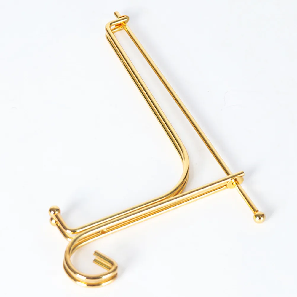 1Pcs Metal Display Rack Curved Iron Stand Portable Desktop Photo Plate Holder for Home Office Decoration Display Shelf