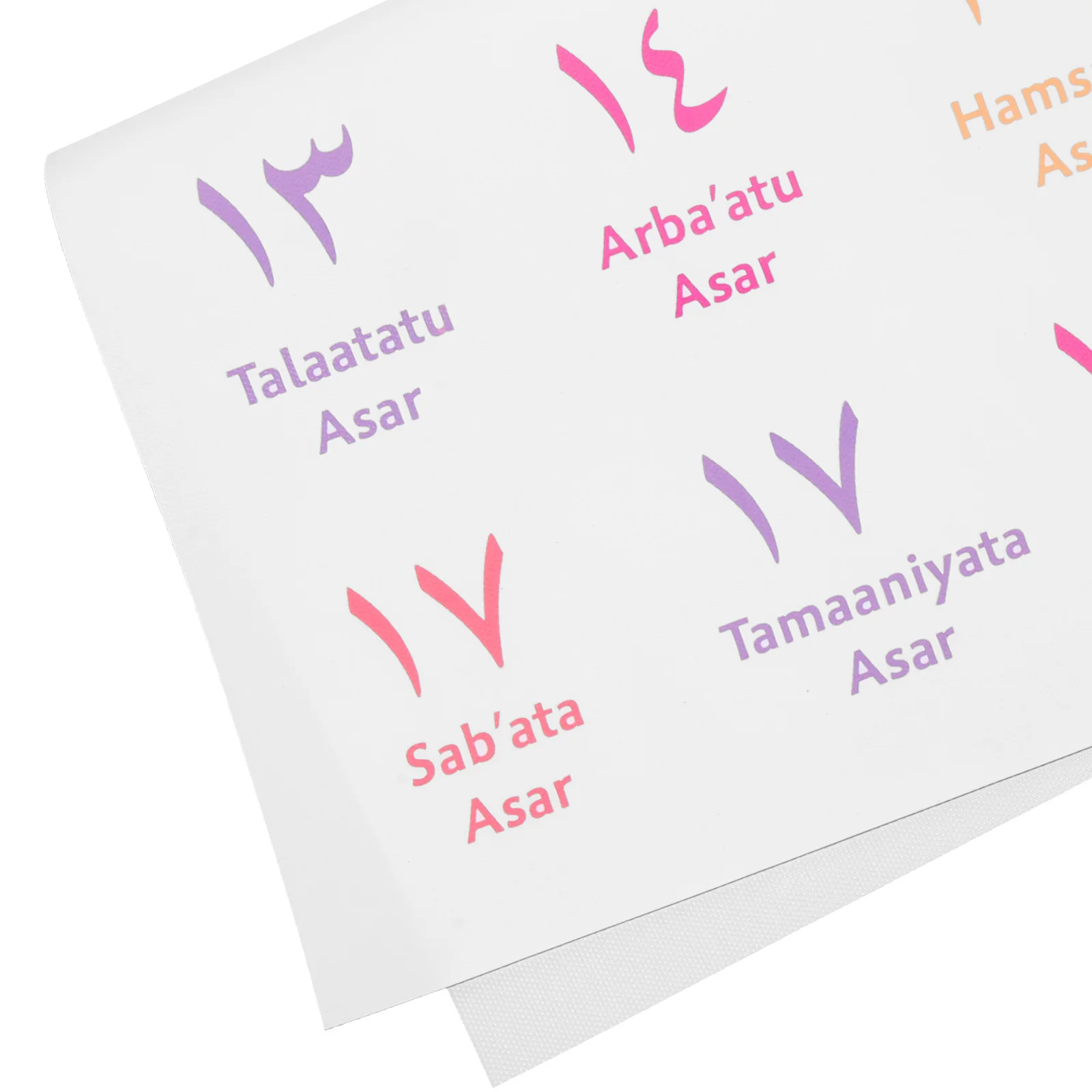 

Arabic Number Poster Educational Wall Chart Cotton Linen Material Preschool Early Learning Supplies Arabic Learning Poster