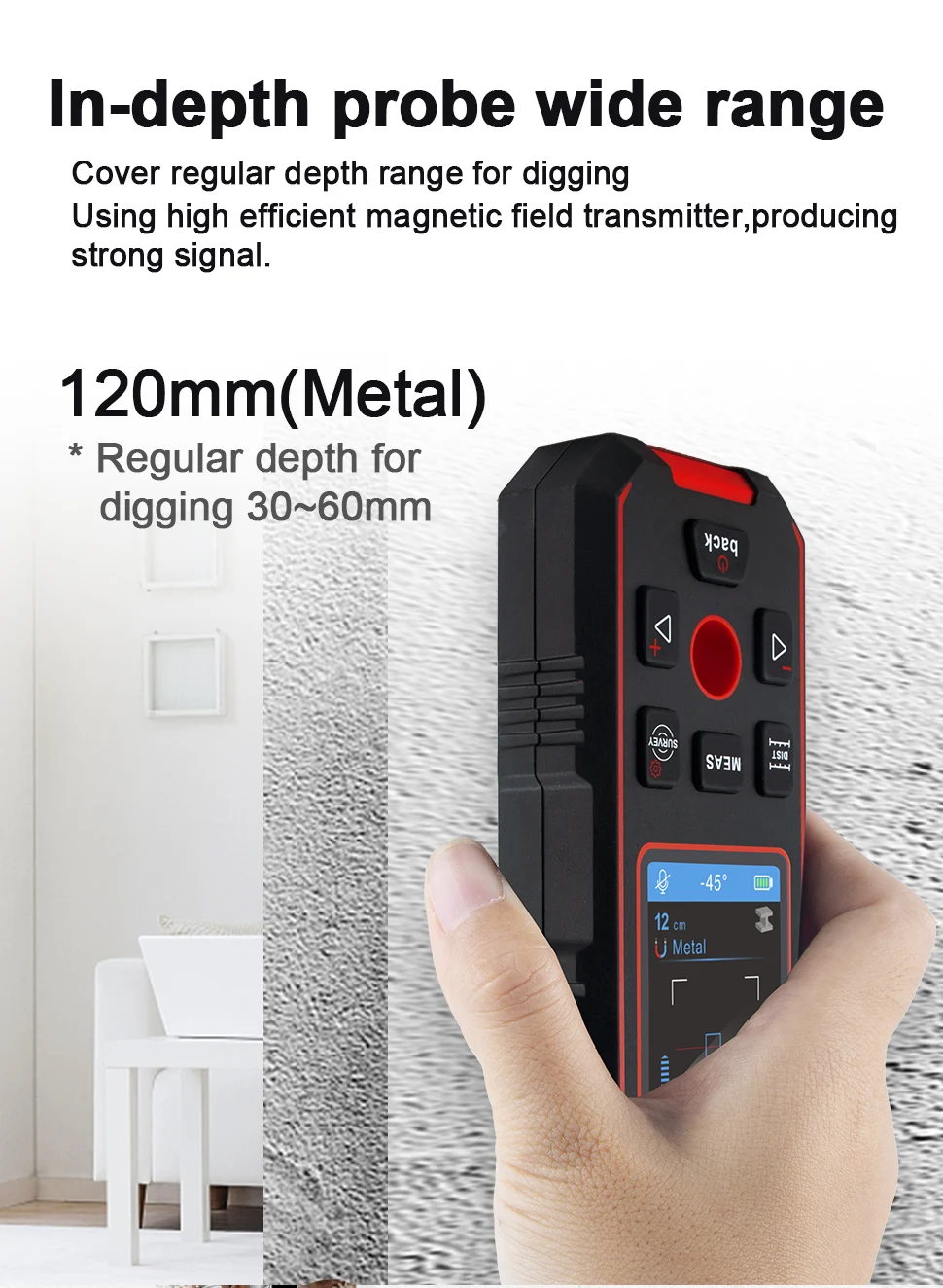 NOYAFA  Digital level Wall detector Multifunction 3 in 1 Laser distance meter NF-518S