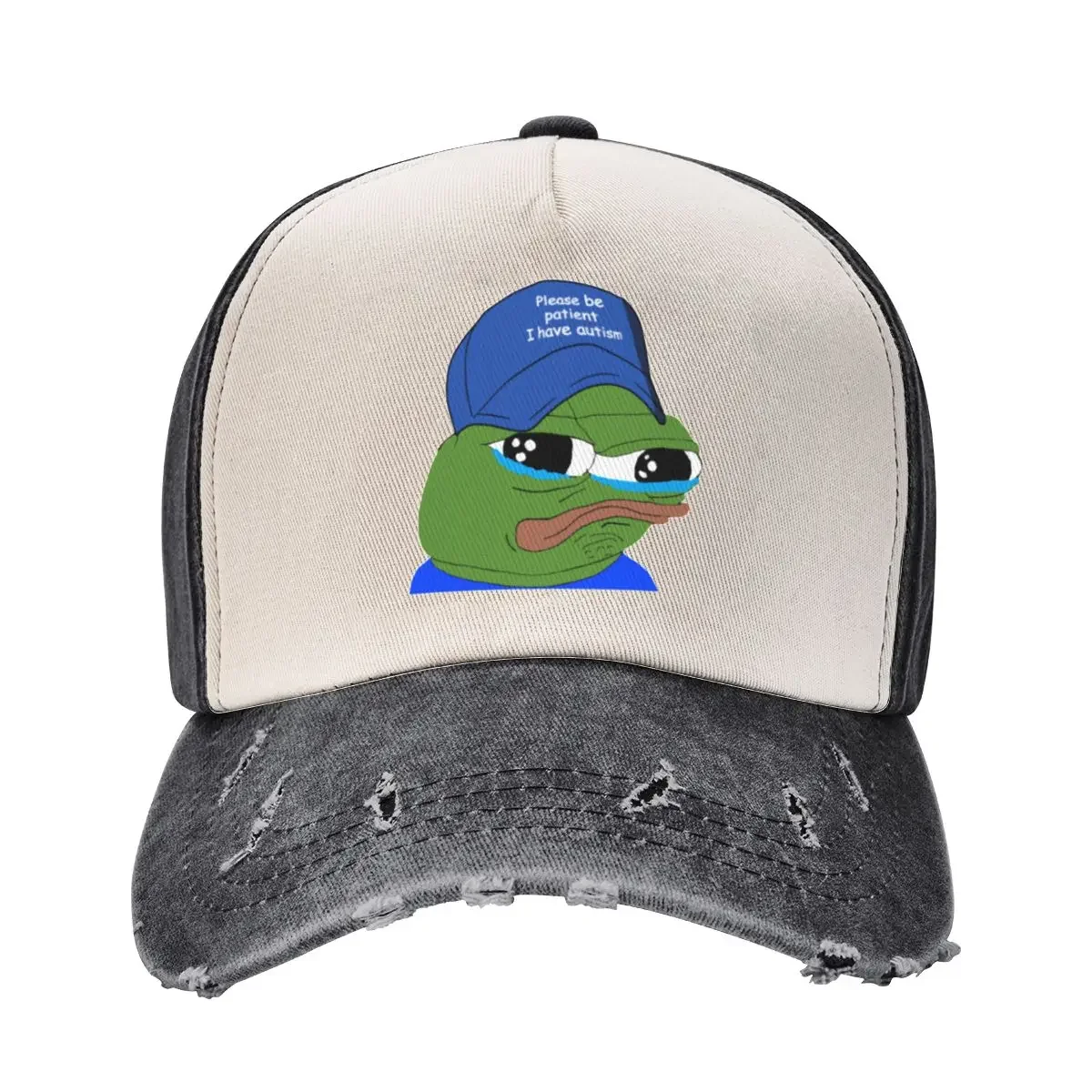 

Pepe Autism Hat Baseball Cap Snap Back Hat Sports Cap golf hat genuine Women's Hats Men's
