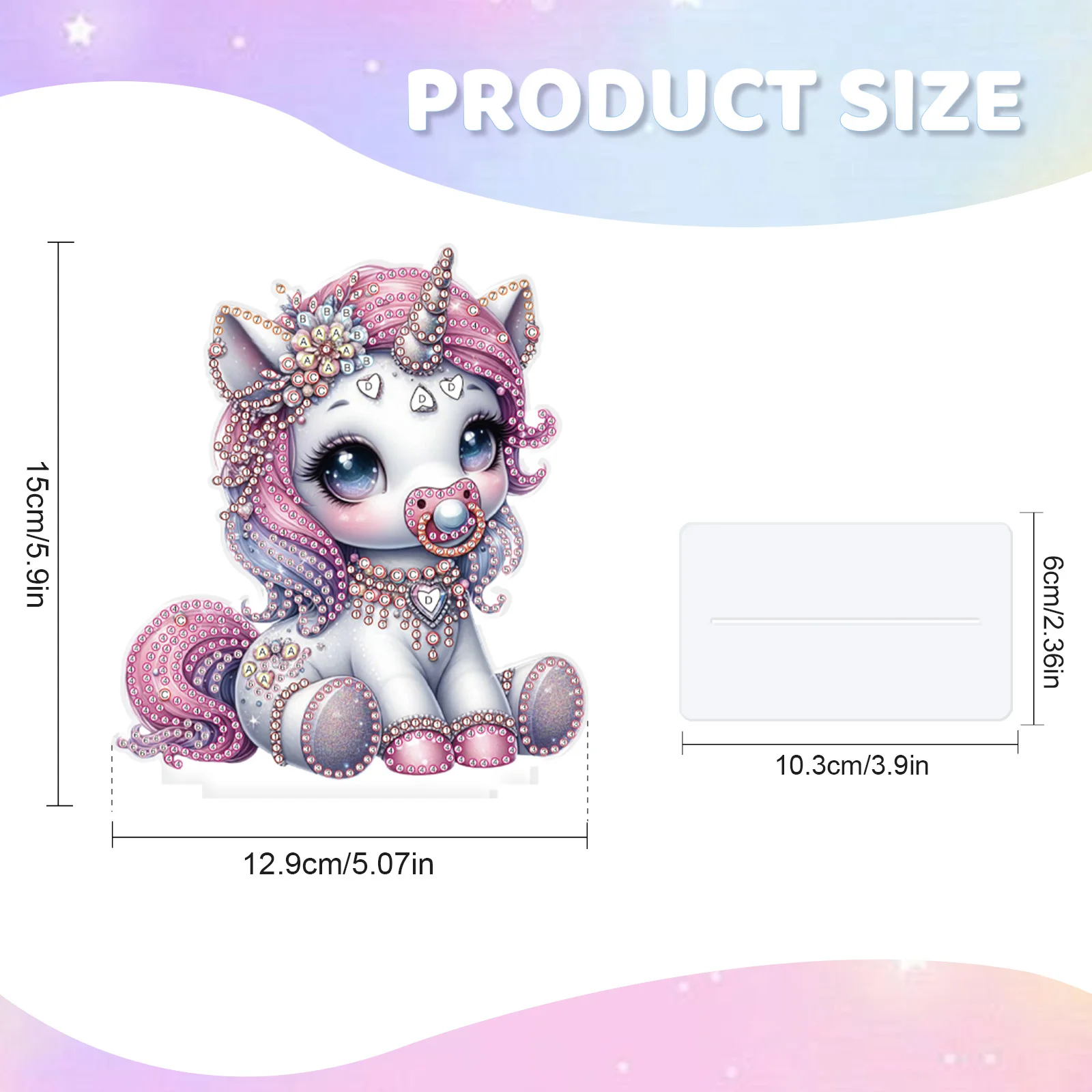 Diamond Art Painting Desktop Ornament Kits for Adults,Cute Horse Special Shape Diamond Art Tabletop Decor for Home Office Gift