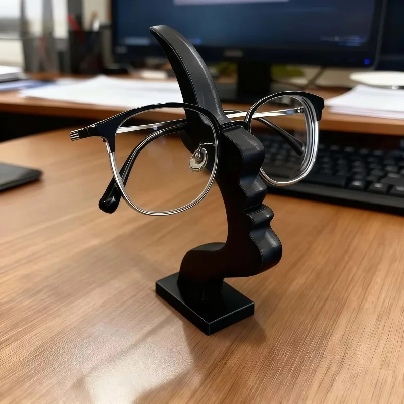 Creative Design Quirky Eyeglass Holder - Unique Fun-Shaped Desktop Organizer with Sturdy Base, for Home, Office, or Gift