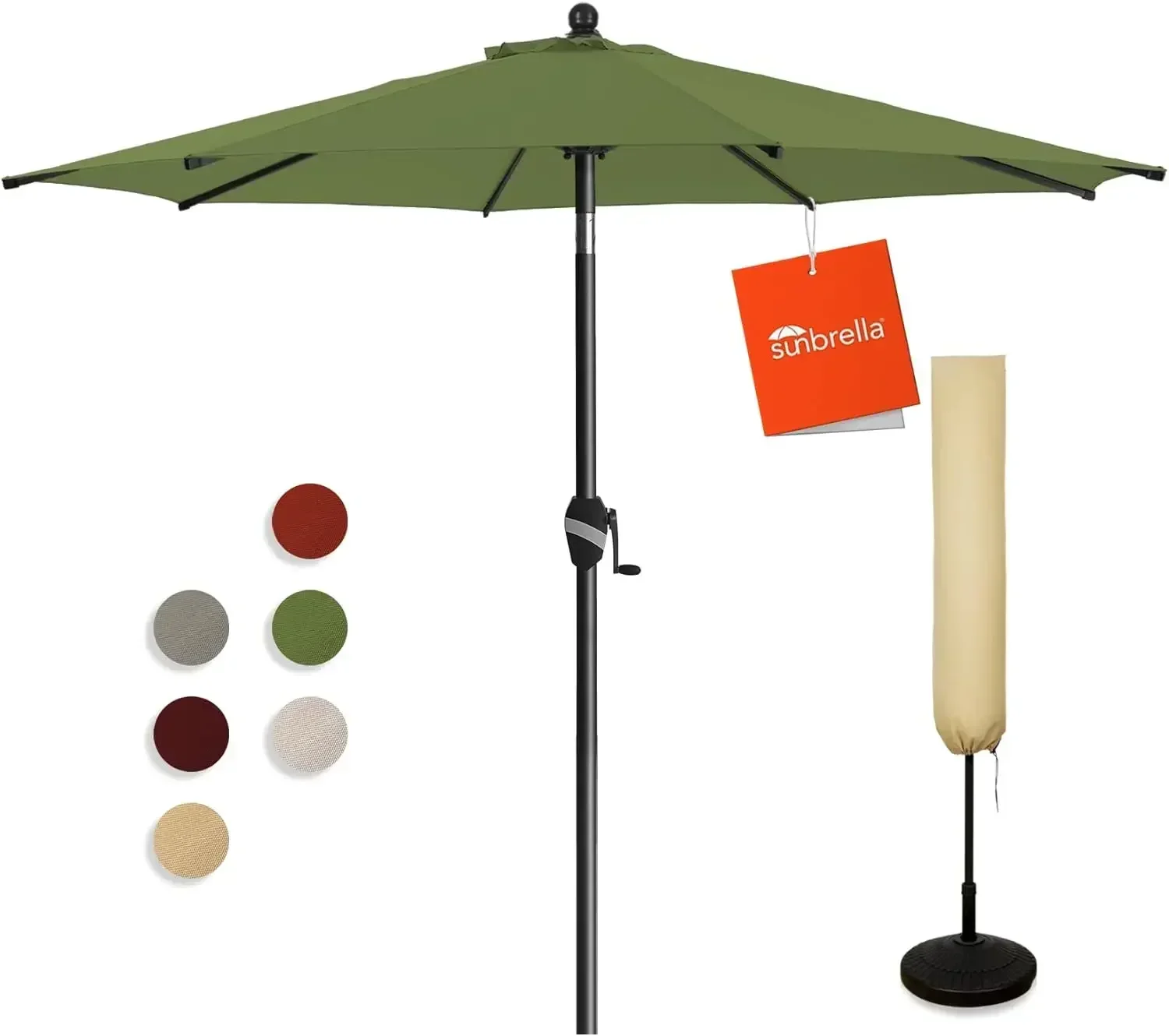 

'Beige Patio Umbrellas Aluminum Umbrella with 5-Year Non-Fading Acrylic Fabric Canopy Top,Umbrella Market Table Sun Umbrella