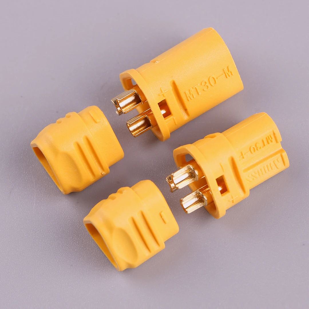 موصل AMASS MT30 ثلاثي الأطراف 2 مم / موصل محرك / مجموعة قوابس لبطارية الليثيوم بوليمر للطائرات بدون طيار ونماذج التحكم عن بعد 30 أمبير