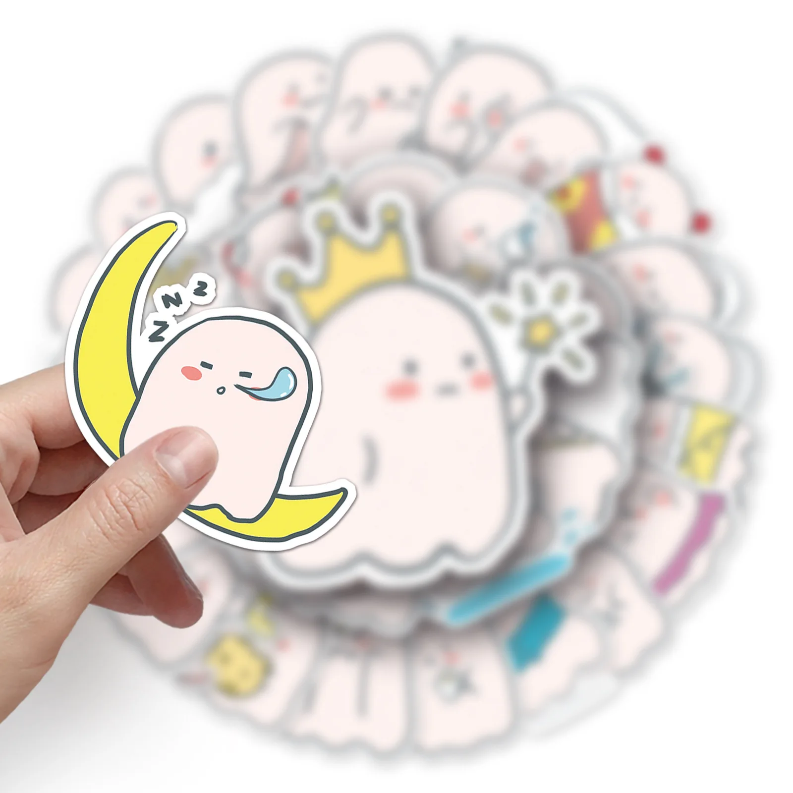 50Pcs Cartoon Little Ghost Series Graffiti Stickers Suitable for Laptop Helmets Desktop Decoration DIY Stickers Toys Wholesale