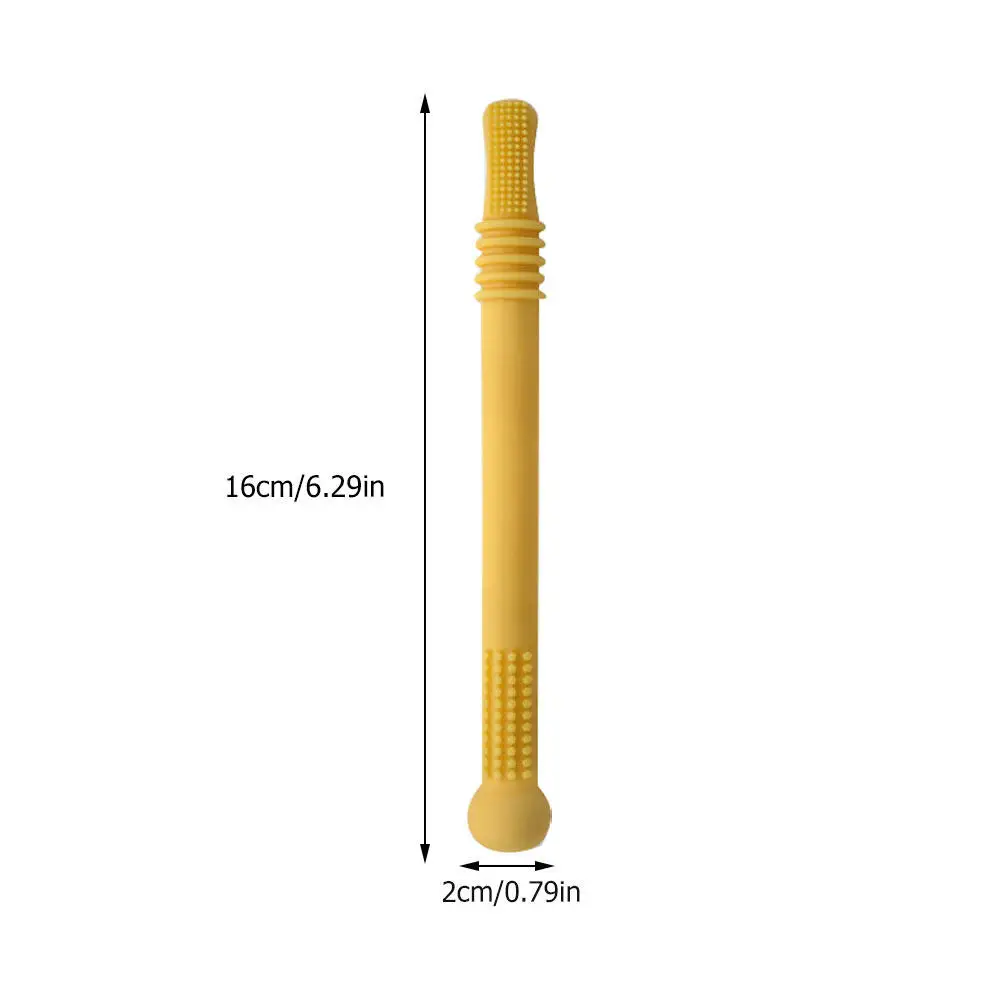 6Pcs Baby Teething Stick Hollow Molar Sticks Comfort Grip Set Soft Food Grade Safe Newborn Gum Massage Chewing