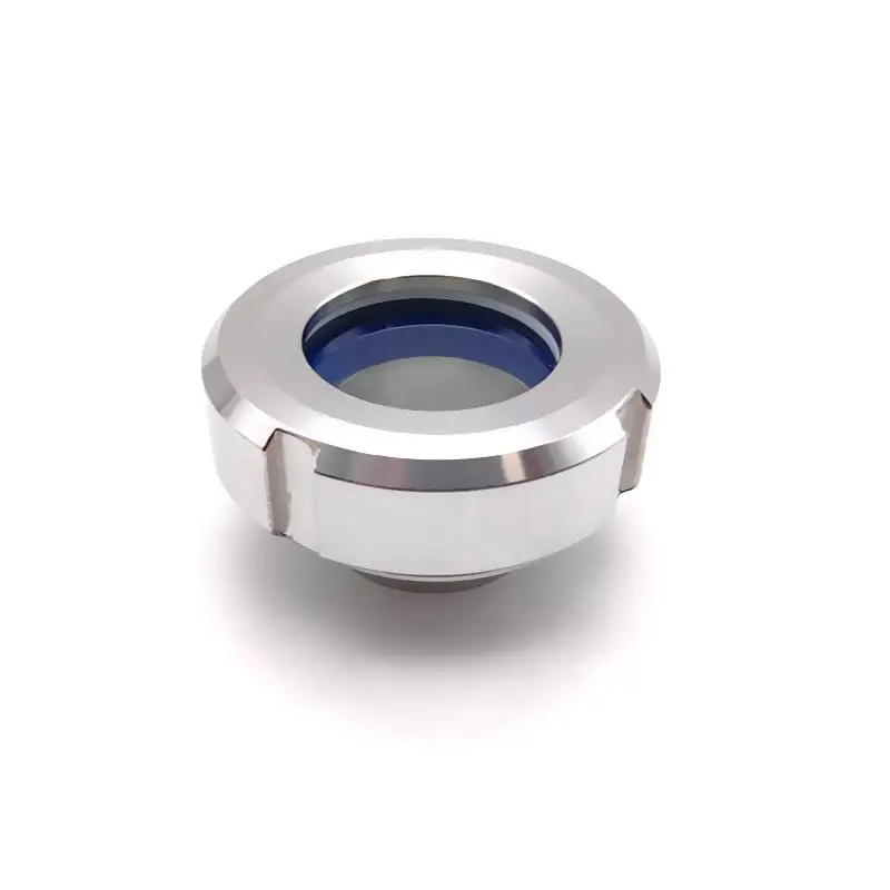 Sanitary SMS Threaded Sight Glass OD25-108mm SS304 Stainless Steel Welded Observation Mirror for Food Beverage Pharma Homemade